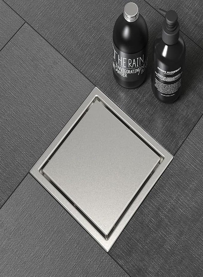 ACHRO Shower Drain, Invisible 5 inch Square Shower Drain 2-in-1 Tile Insert Cover, 304 Stainless Steel/Anti Cockroach Trap / 5X5 Inch/Drain for 13 mm Tile - Image 4